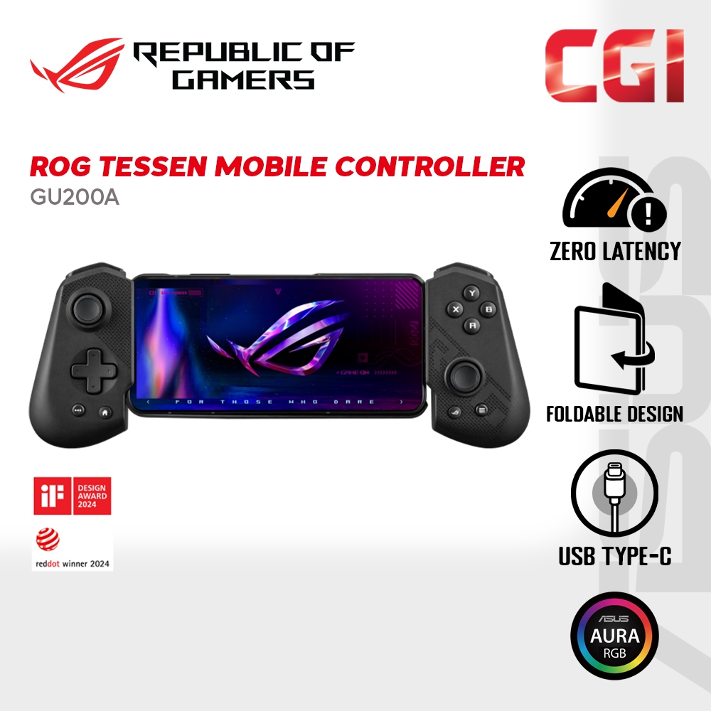 Asus GU200A ROG Tessen 18W Aura RGB USB-C Gaming Mobile Controller ...