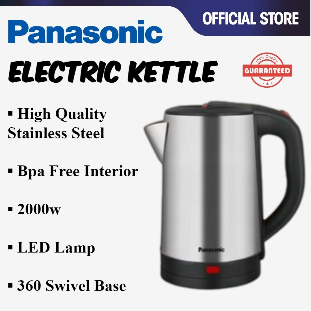 PANASONIC Stainless Steel Electric Kettle with Auto ShutOff Hot Water