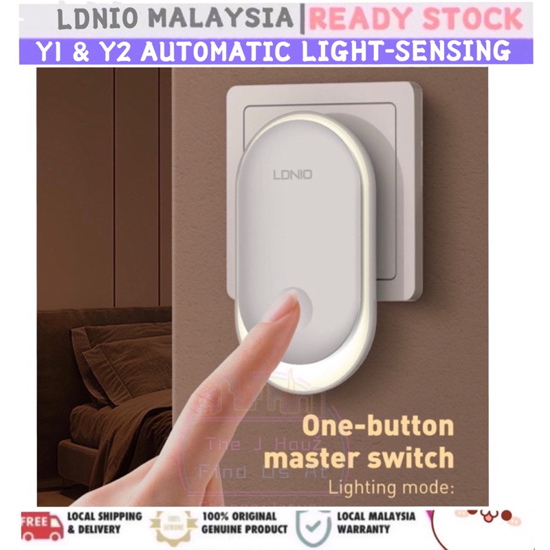 🇲🇾*Ready Stock*💯% Original LDNIO LED Y1&Y2 Night Light Intelligent ...