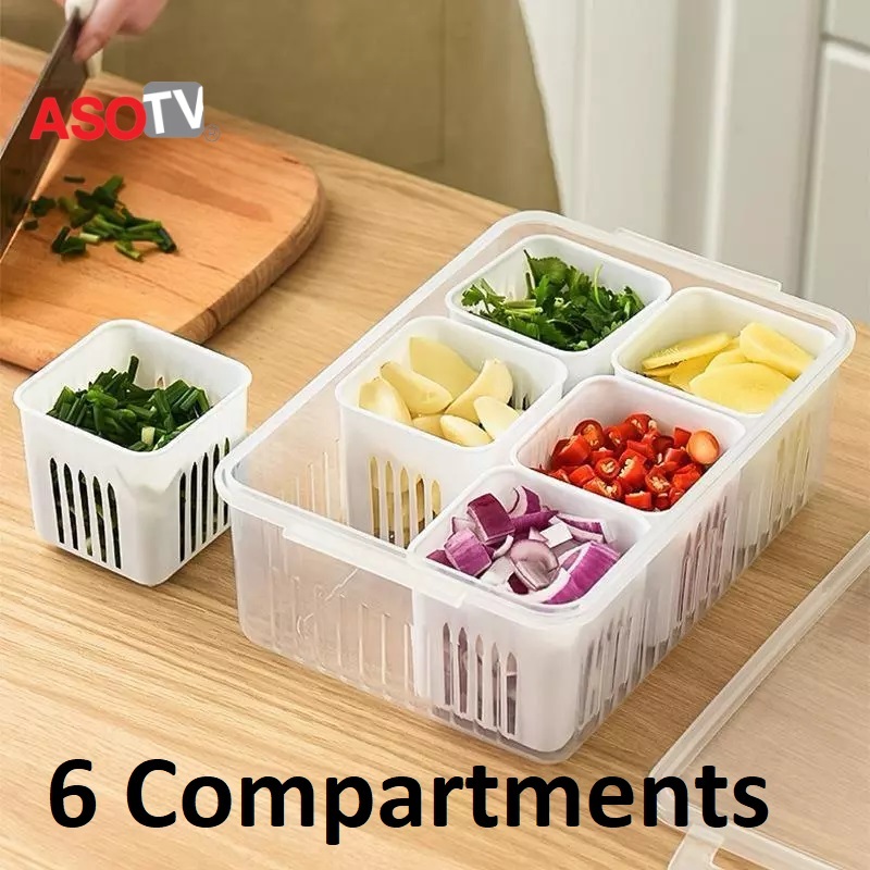 ASOTV® Onion Garlic Storage Container with Strainer Food Strainer ...