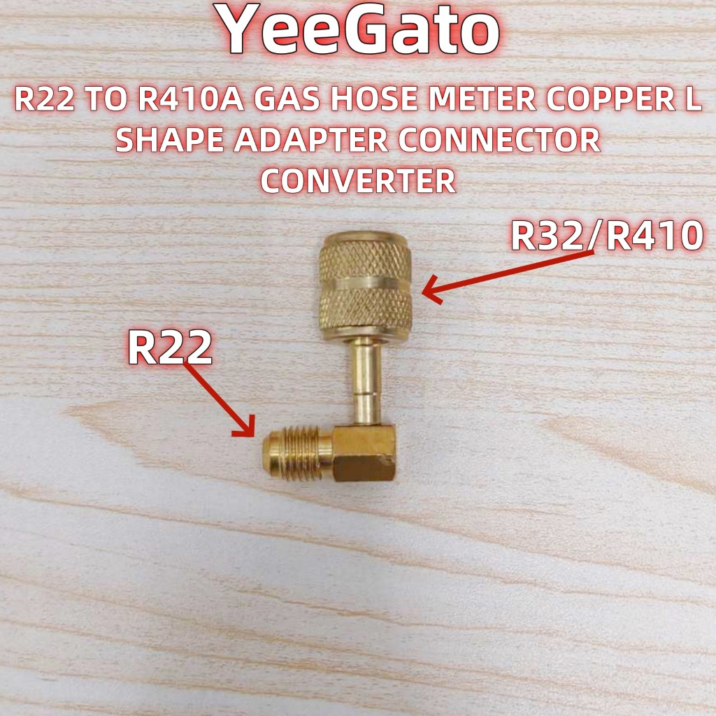 [R22 TO R410A] GAS HOSE METER COPPER L SHAPE 90' ADAPTER CONNECTOR ...