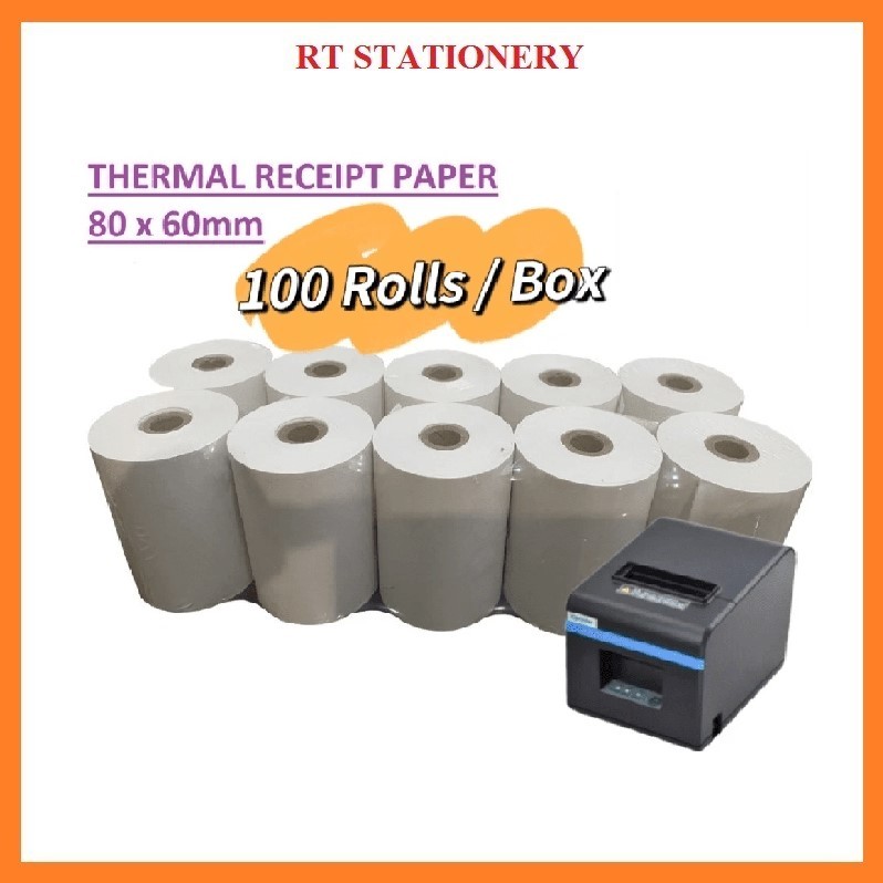 Thermal Receipt Paper Roll / Resit Paper Roll / Thermal Paper Roll 80mm ...