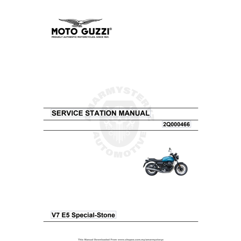 Catalogue Moto Guzzi Stone California - Occasion En Très Bon état - édition Collector