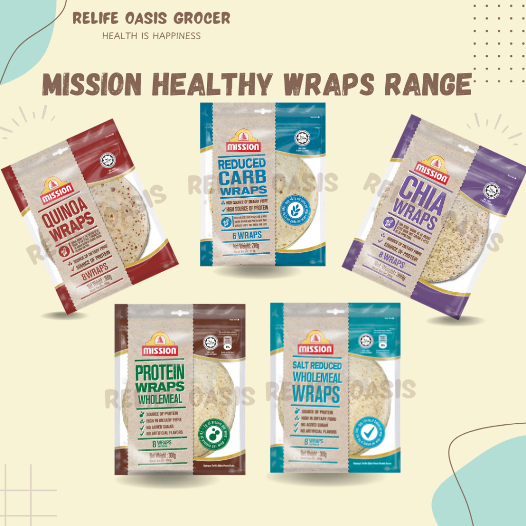 Mission Healthy Wraps Range [Quinoa/Reduced Carb/Chia/Protein/Salt