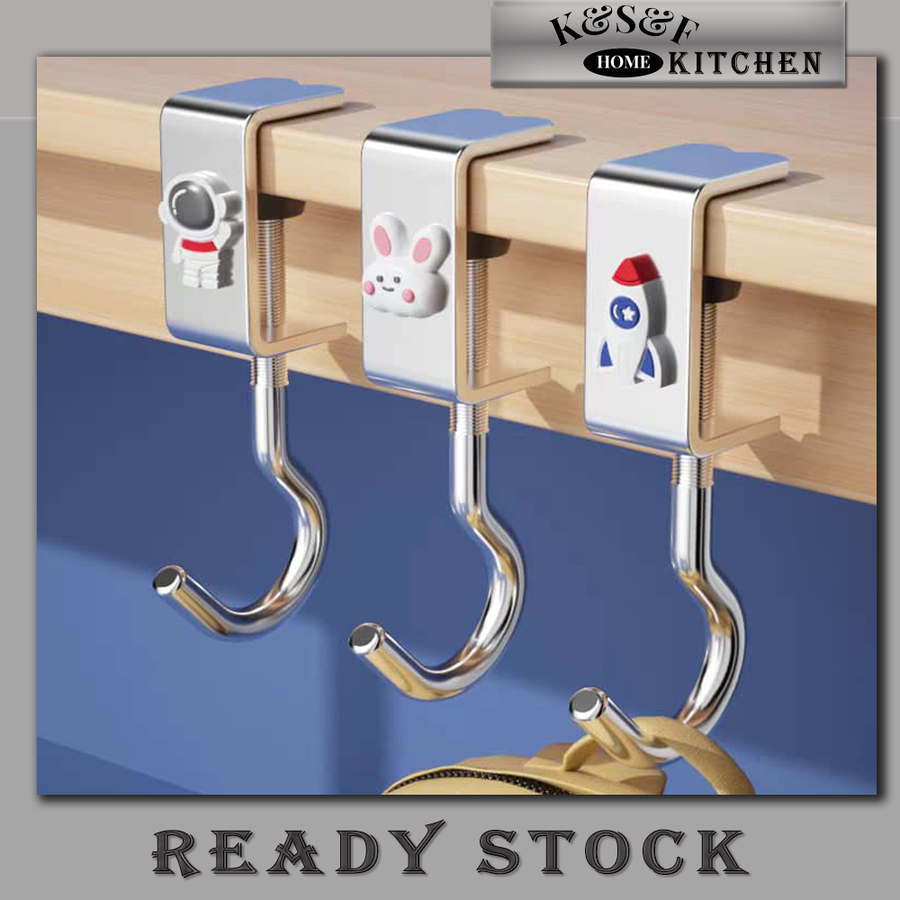 School Bag Hook Table Side Non-punch Strong Load Bearing Stainless ...