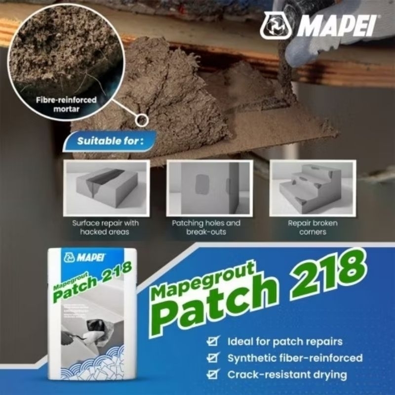 MAPEGROUT PATCH 218 (1KG ORIGINAL REPACKED) High Strength Fibre Cement ...