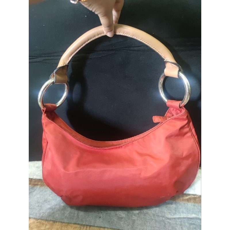 branded leather half moon bag 💕 Shopee Malaysia