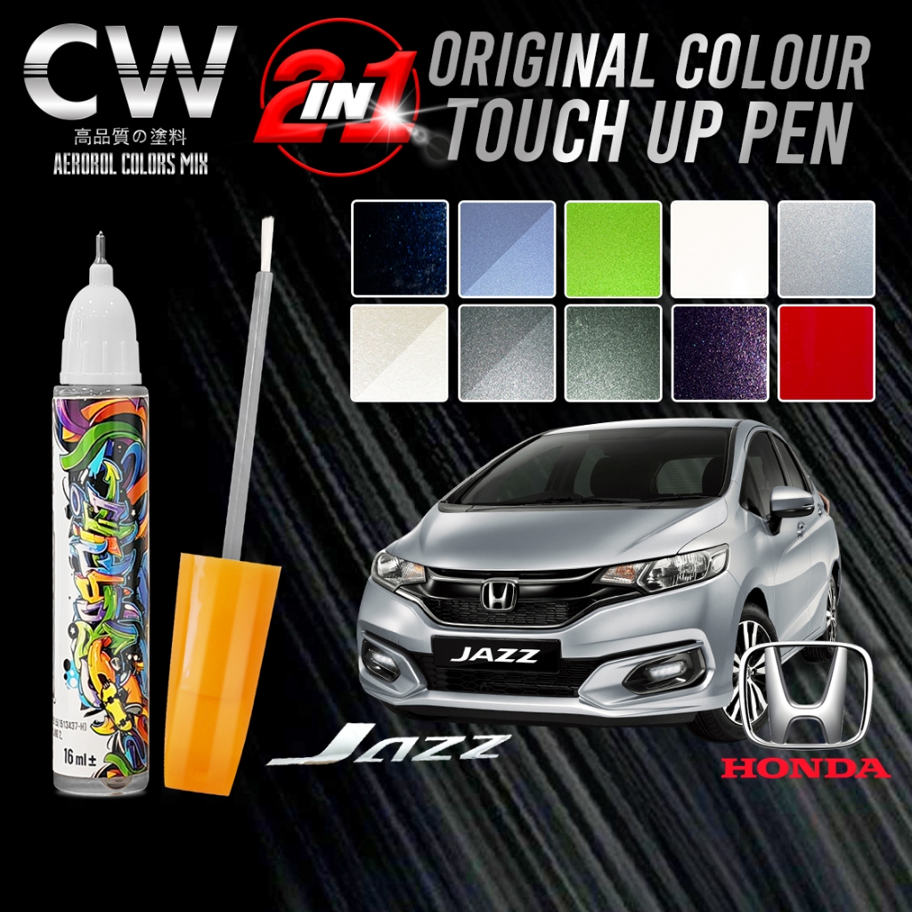 HONDA JAZZ Original Touch Up Paint 2 in 1 Touch Up Pen + Brush DIY Cat