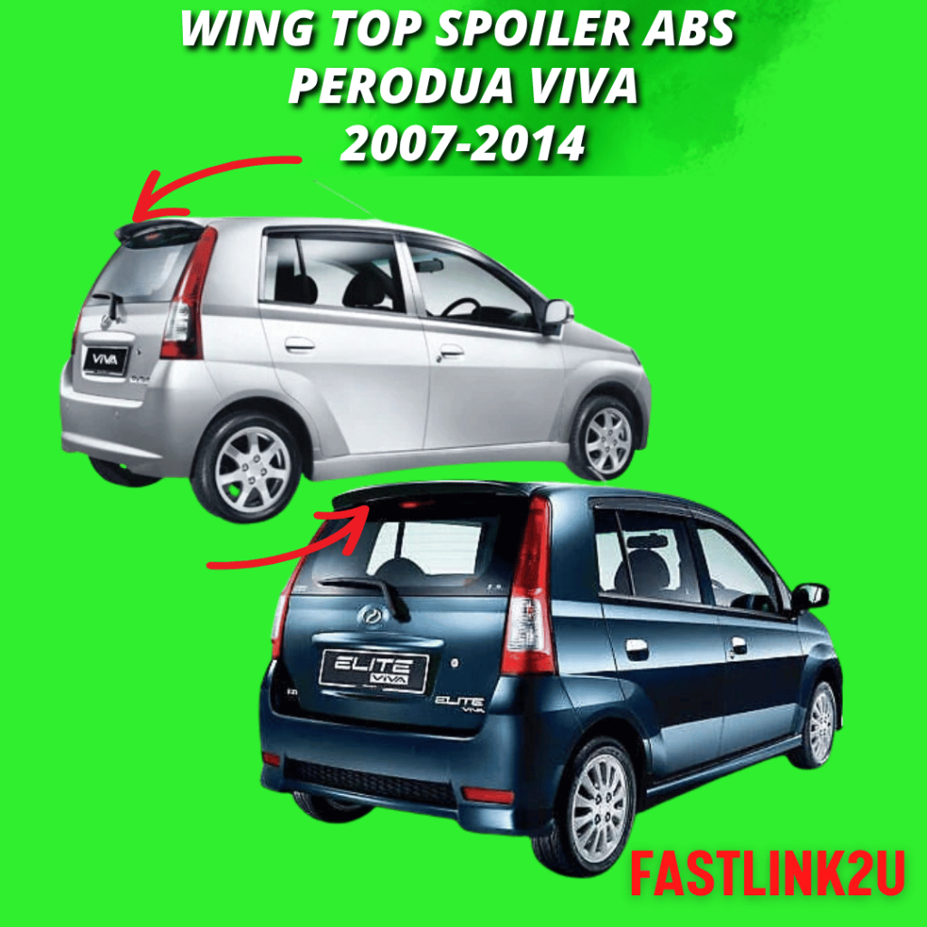 Fastlink Rear Spoiler Perodua Viva 2007-2014 Material ABS 100% New High ...