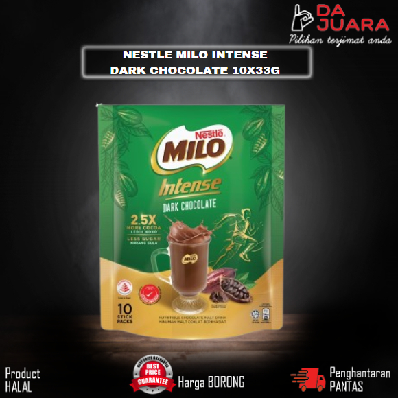 NESTLE MILO INTENSE DARK CHOCOLATE 10X33G | Shopee Malaysia