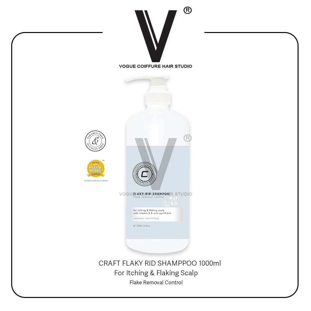 Craft Flaky Rid Shampoo 1000ml ( For Itching & Flaky Scalp ) | Shopee ...