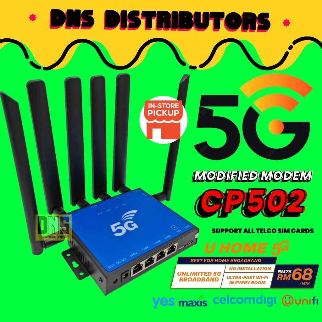 5G NR CPE CP502 WiFi6 X55 Unlimited Hotspot High
