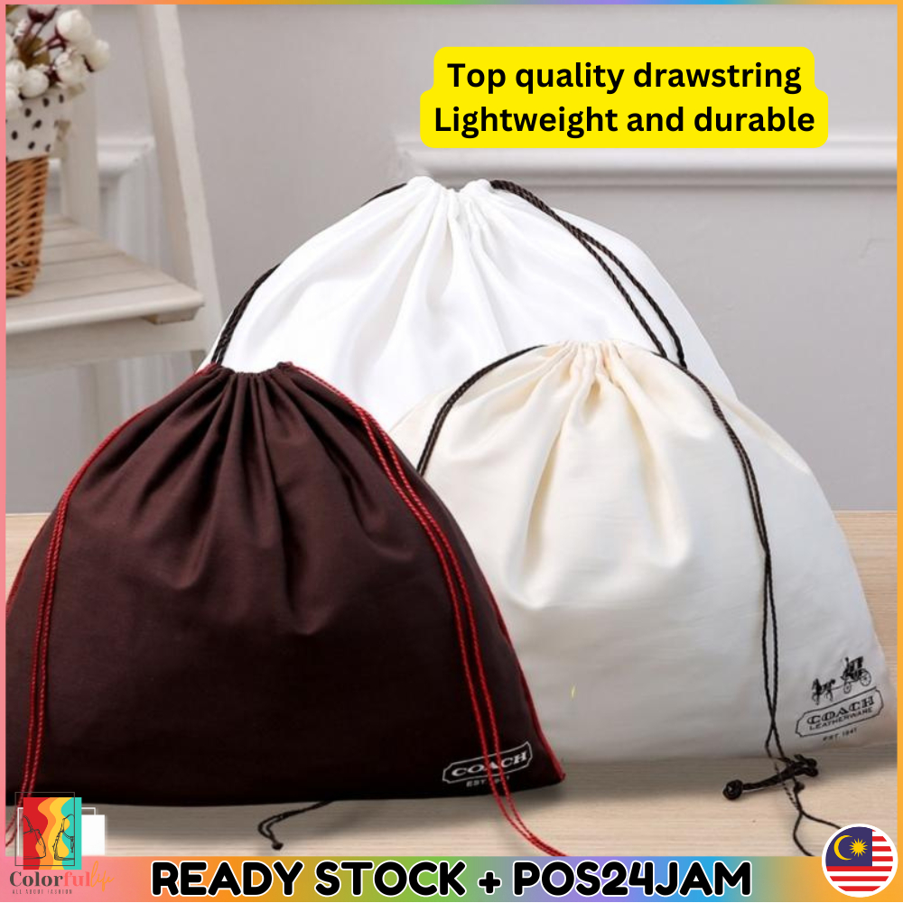 Coach Breathable Drawstring Organiser Bag Dust Bag Rope Bag Recycle Bag ...