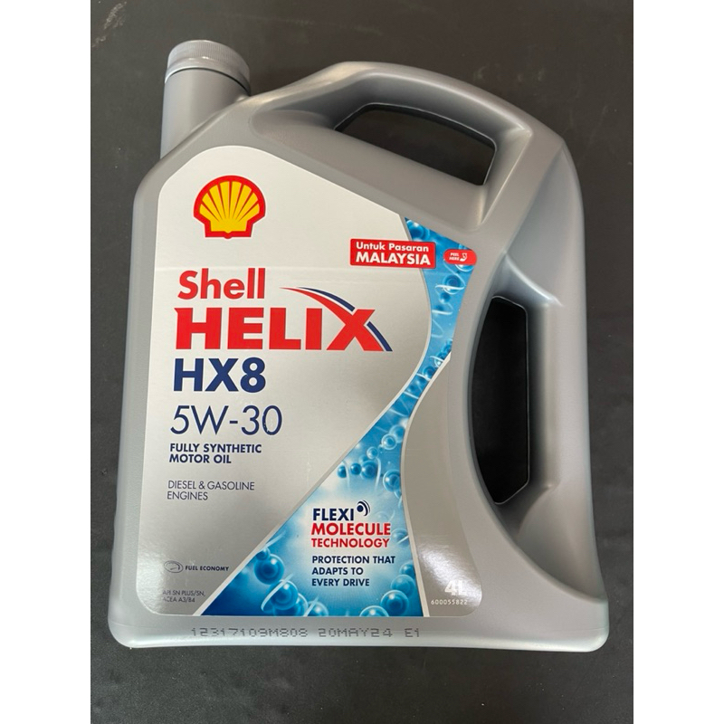 100% Original Shell Helix HX8 5W-30 Fully Synthetic Engine Oil | Shopee ...