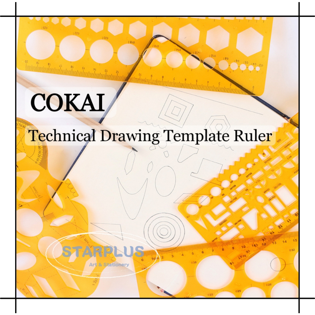 (Starplus)COKAI Student Drawing Template Ruler | Technical Drawing ...