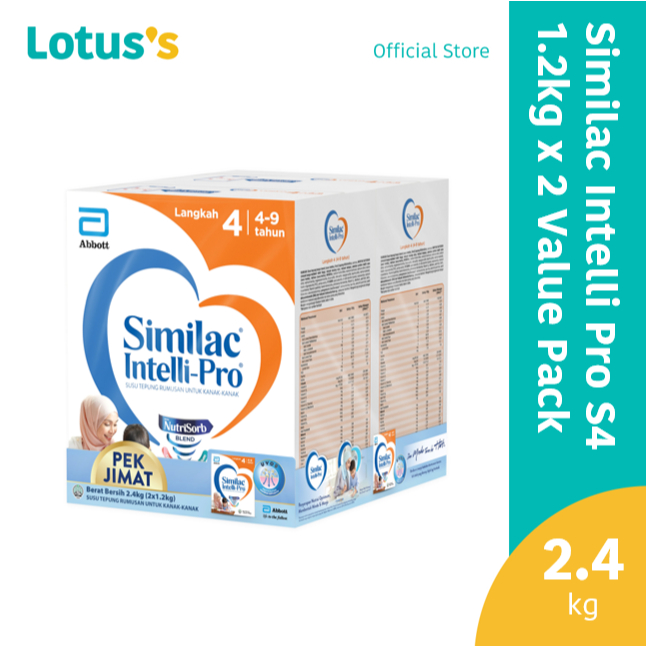 Similac Intelli Pro S4 1.2kg x 2 Value Pack | Shopee Malaysia