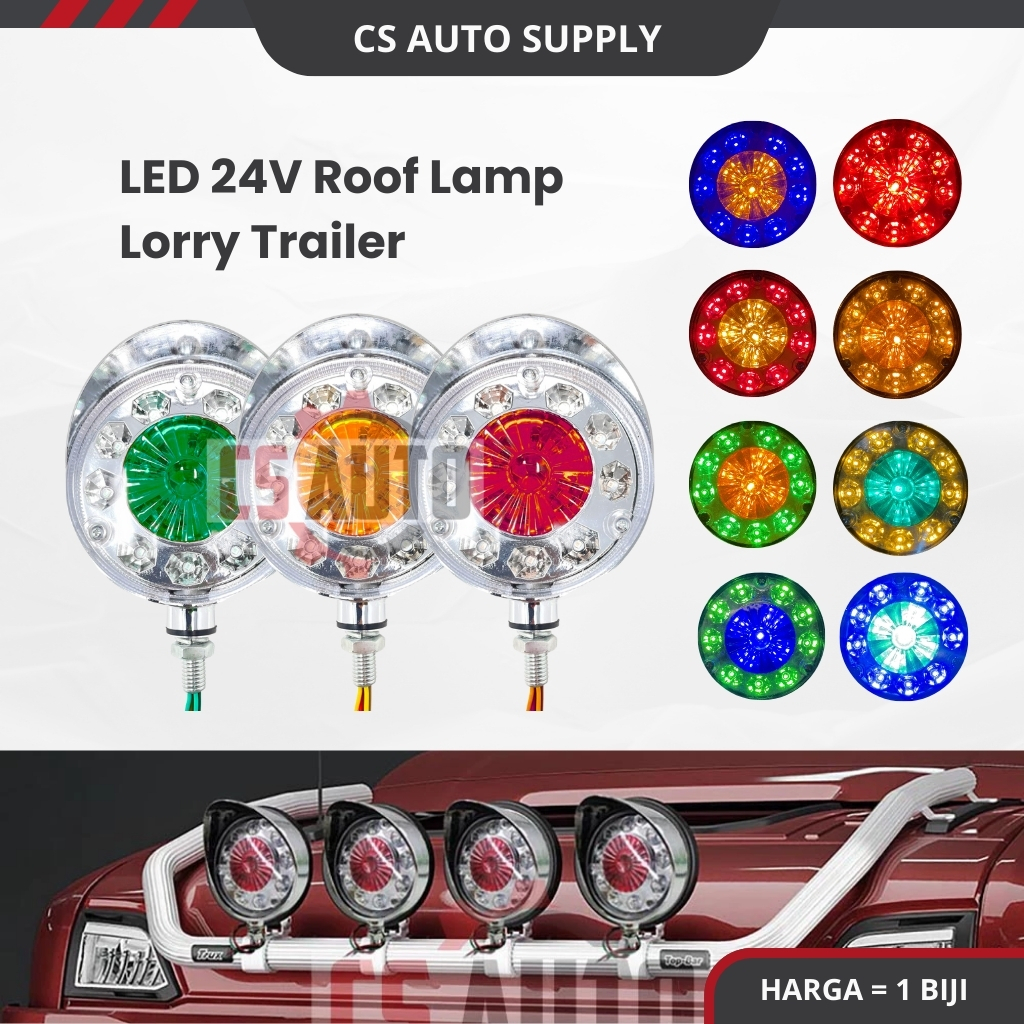 12V 24V LED Roof Lamp Lampu Topi Kabin Atas Warna Warni Thailand ...
