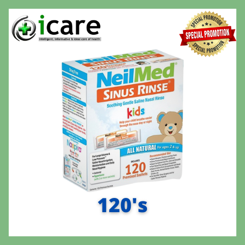 NEILMED SINUS RINSE KIDS PREMIXED SACHET 120'S ( EXP DATE : 01/2028 ...