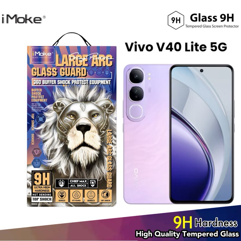 iMoke 9H Full Tempered Glass for Vivo V50 Lite 5G/Vivo V40 Lite 5G