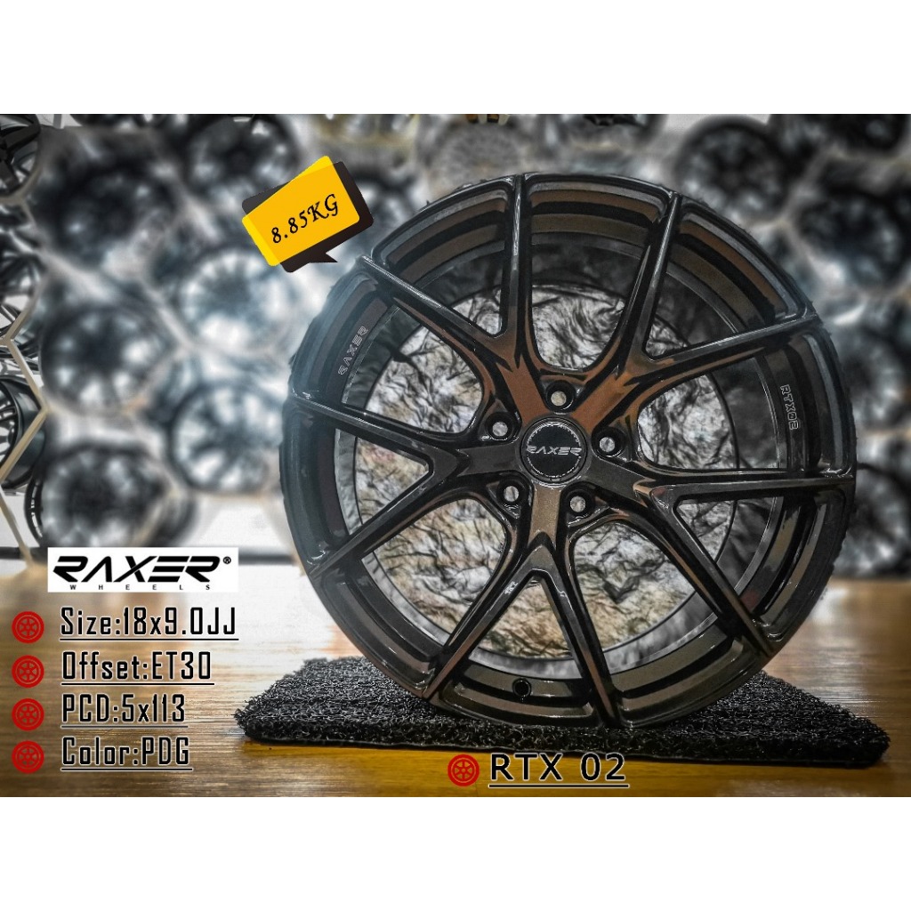 RAXER RTX 02 18X9 ET30 5X113 PDG | Shopee Malaysia