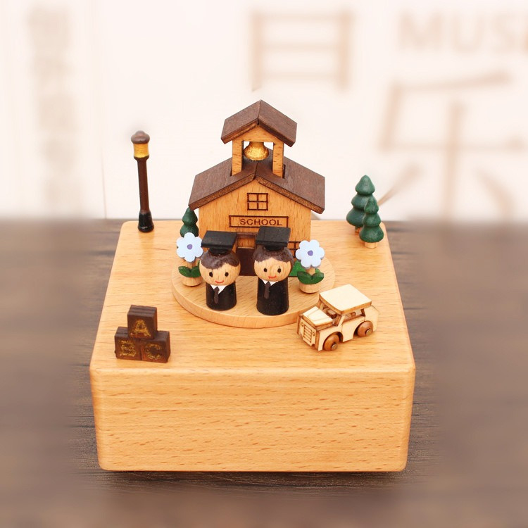BS114 毕业 木制音乐盒 GRADUATION CONVO Wooden Music Box Wood Musical Box ...