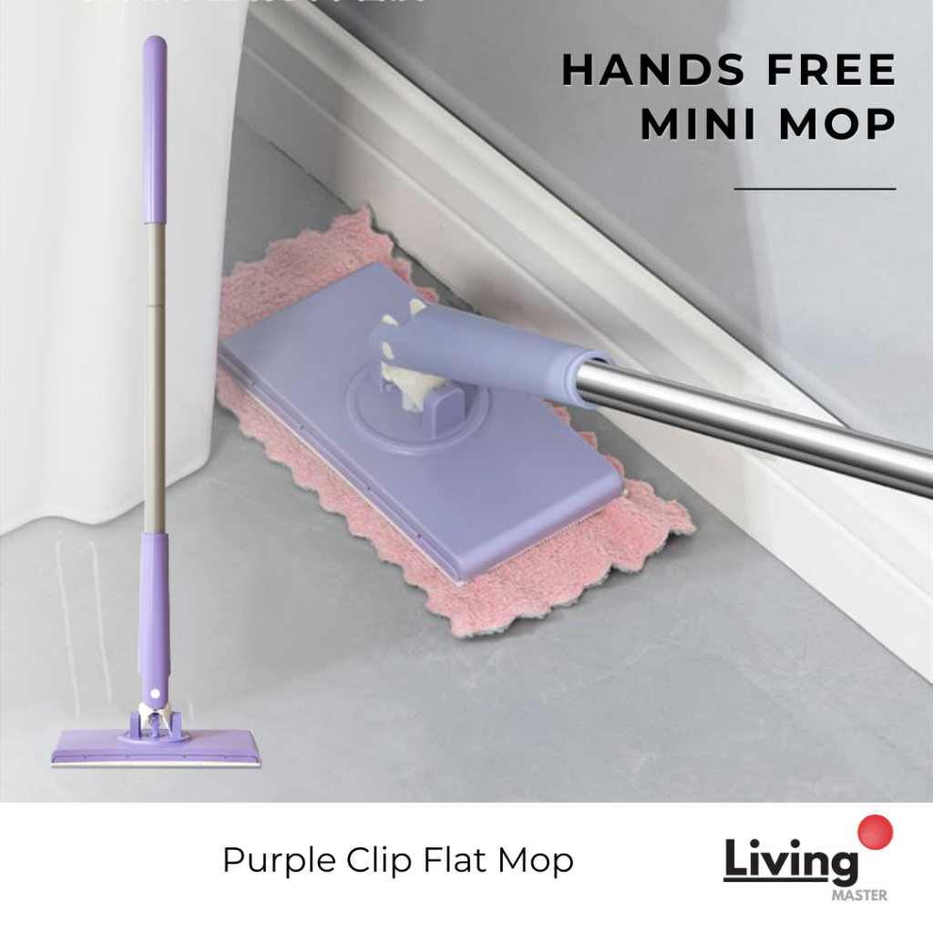 Mini Flat Mop Hands Free Lazy Mop House Floor And Window Cleaner Dry ...