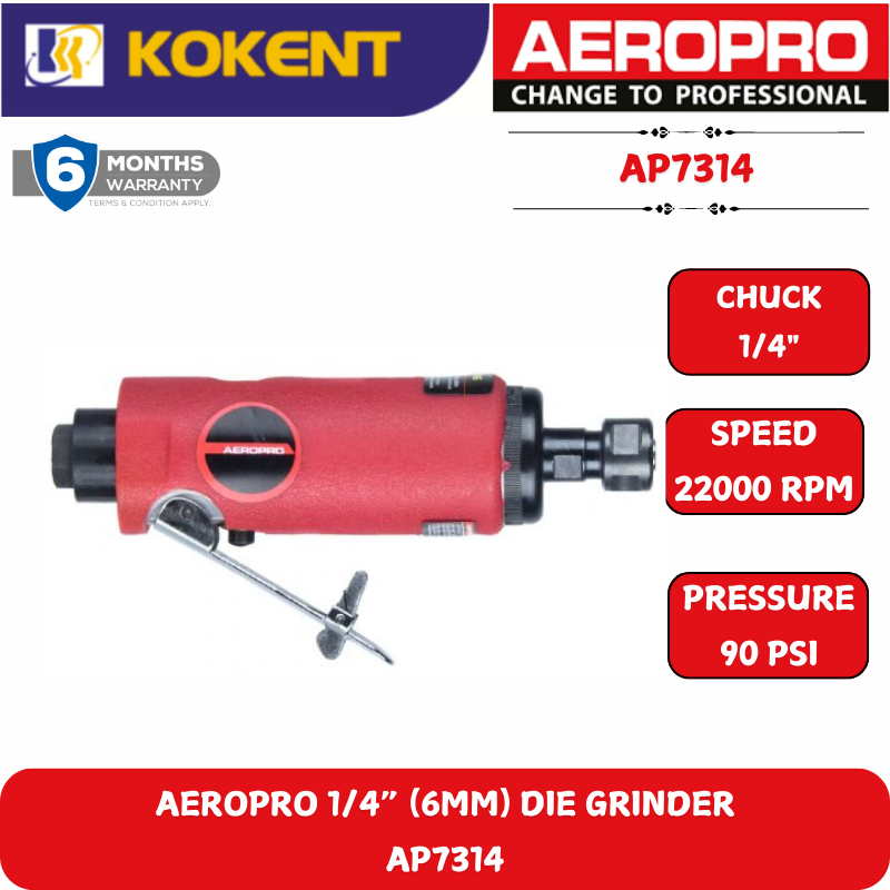 Aeropro Mini Die Grinder 1/4 Inch 6mm AP7314 | Shopee Malaysia