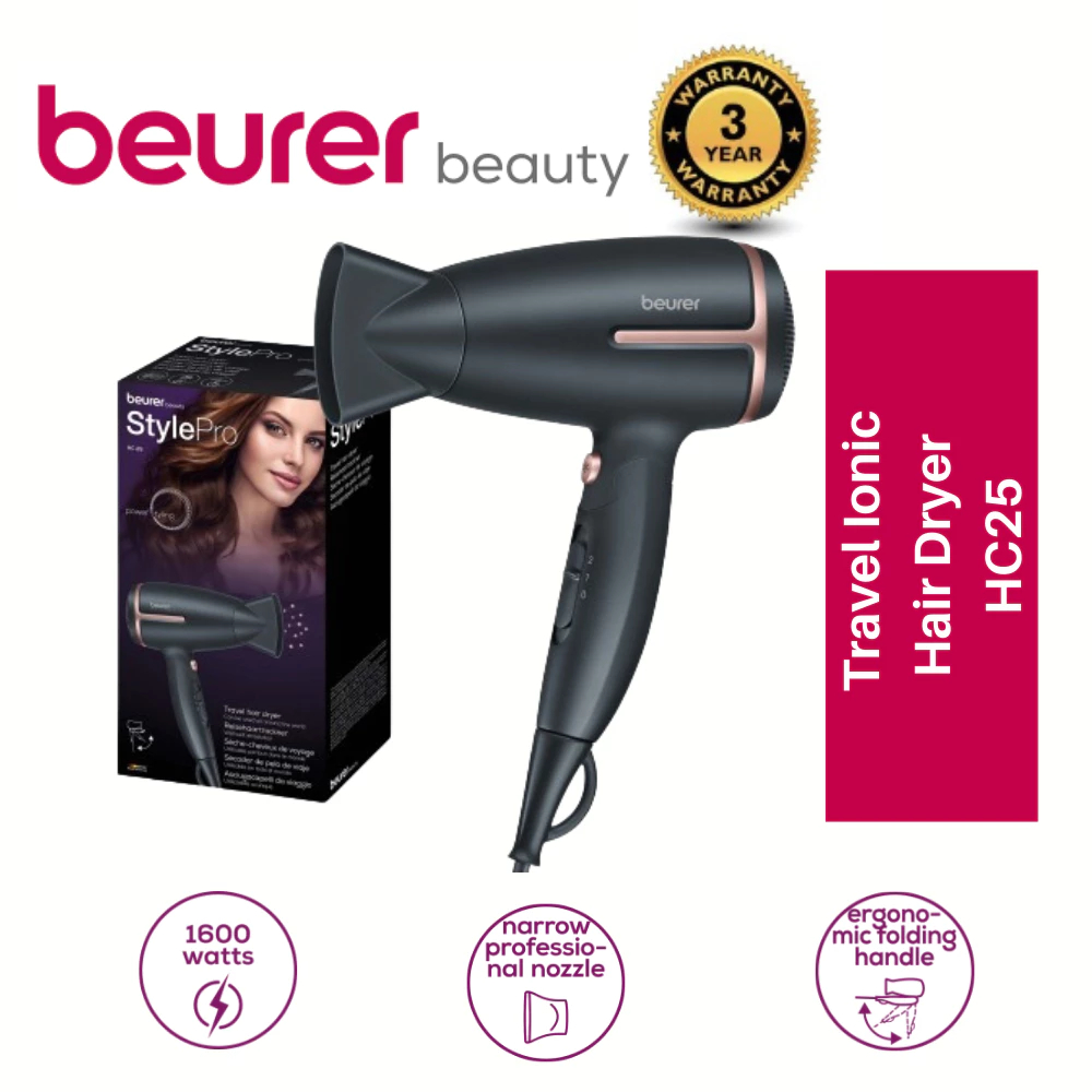 YEARS WARRANTY] Beurer StylePro Travel Ionic Hair Dryer 吹风机