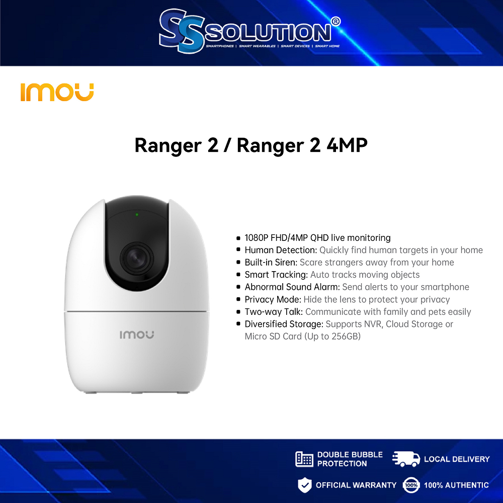 IMOU Ranger 2/2C 4MP(2K) /2MP Smart Motion Tracking Human l Sound ...
