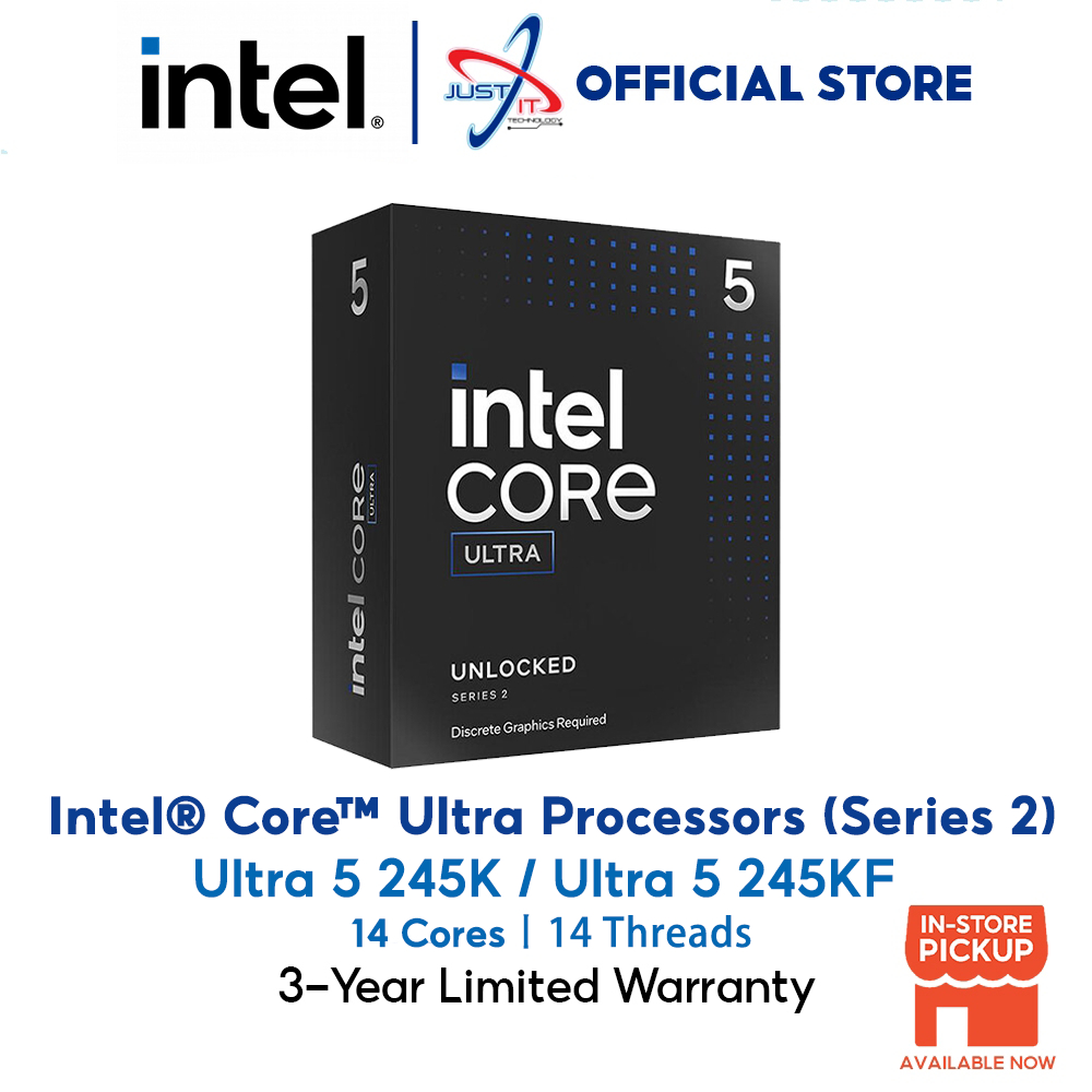 INTEL Core ULTRA 5 245K / ULTRA 5 245KF LGA1851 Processor (14 Cores ...