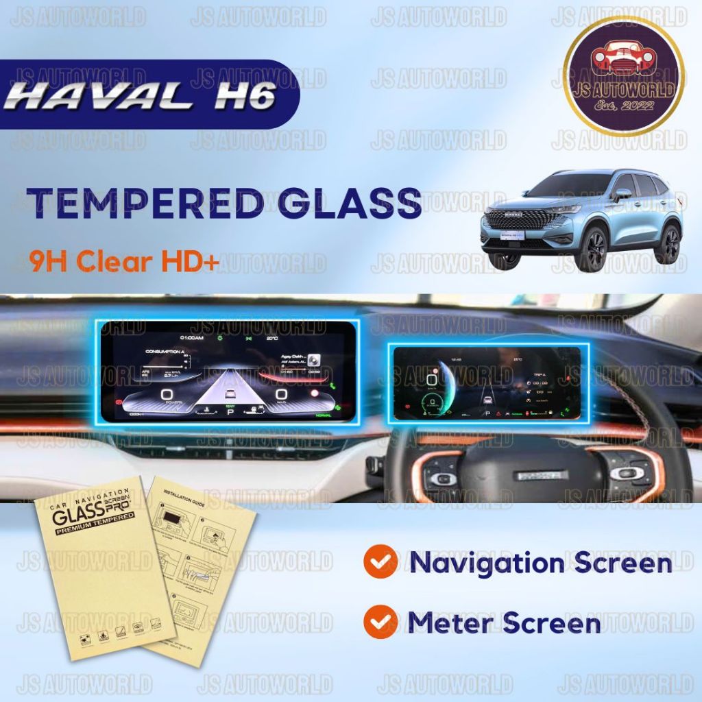 GWM Haval H6 Hev Screen Protector 9H Tempered Navigation Screen Meter ...