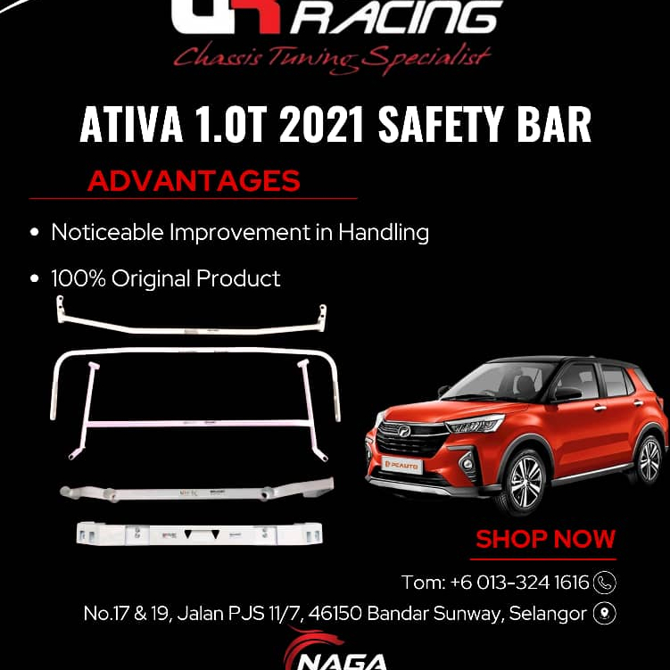ULTRA RACING SAFETY BAR PERODUA ATIVA 1.0T 2021 FRONT STRUT/ENGINE BAR ...
