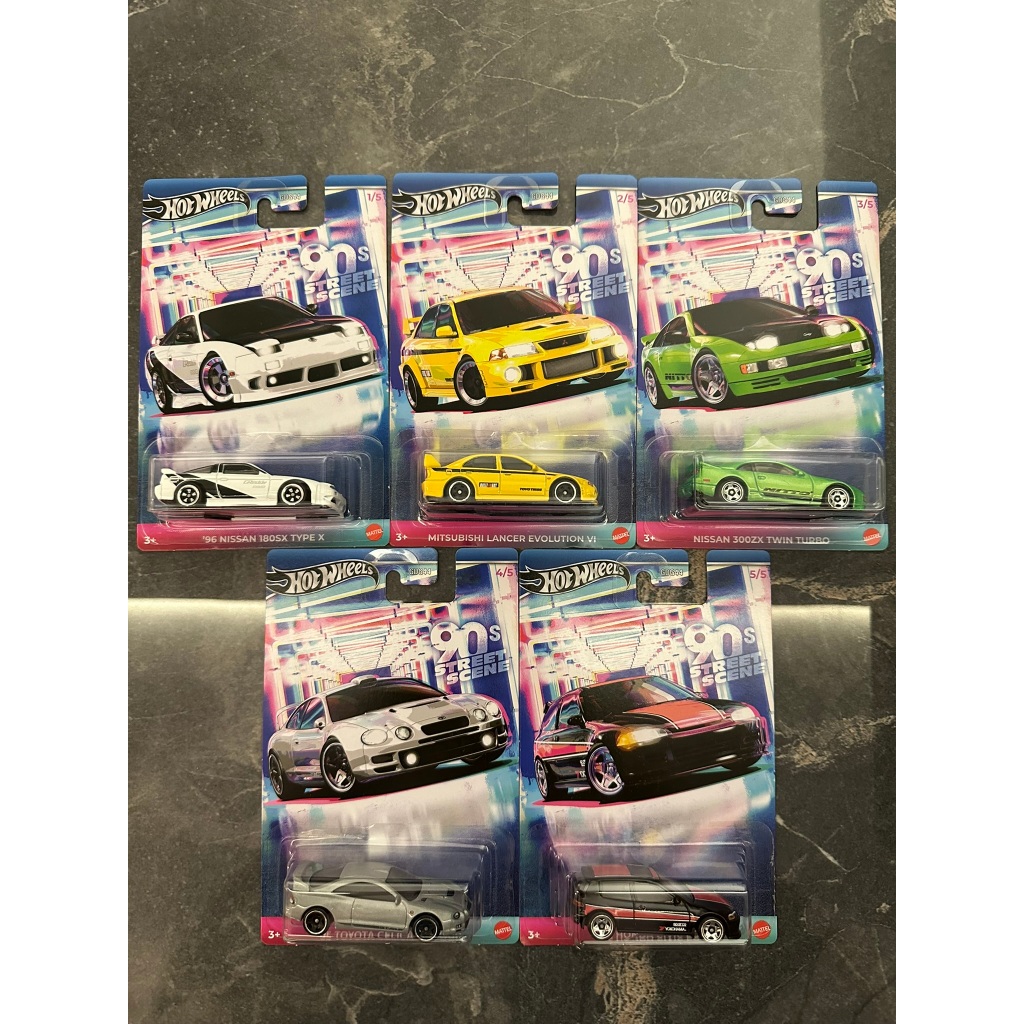 Hot Wheels 1/64 - Série 90s Street Scene - 5/5 De 2025 - Neuve Sous Blister