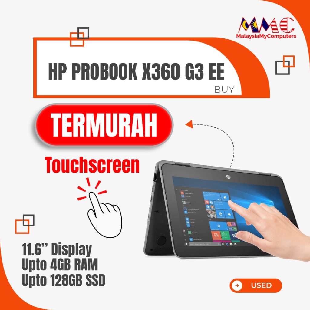 LAPTOP HP TOUCHSCREEN 2-IN-1 INTEL PENTIUM/CELERON - 4GB RAM 128GB SSD ...