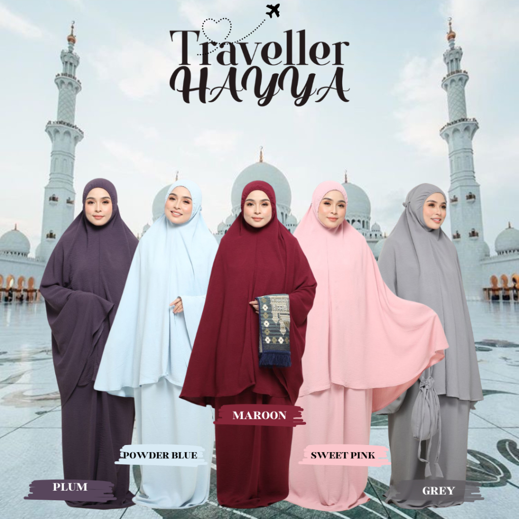 Traveller TELEKUNG HAYYA Material CEY Crepe | Shopee Malaysia
