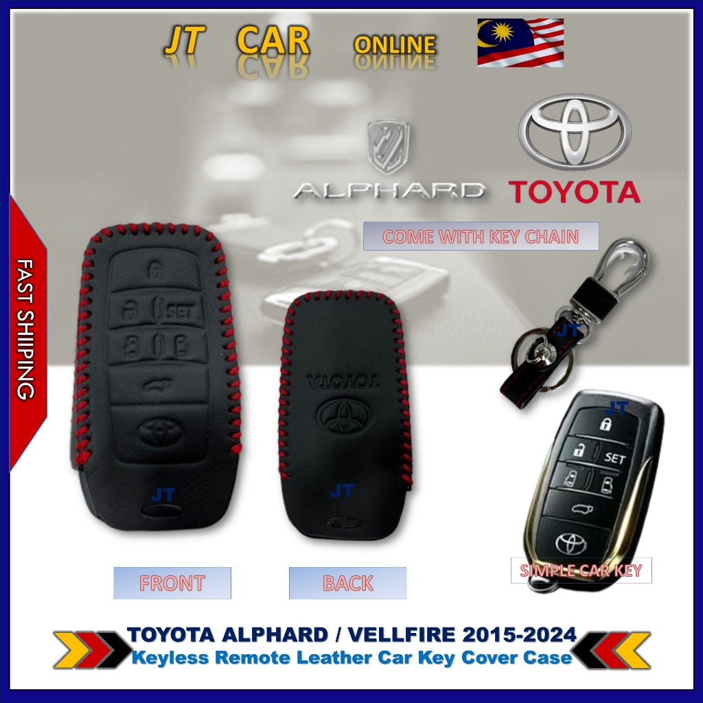 TOYOTA ALPHARD / VELLFIRE 2015-2024 Keyless Remote Leather Car Key ...