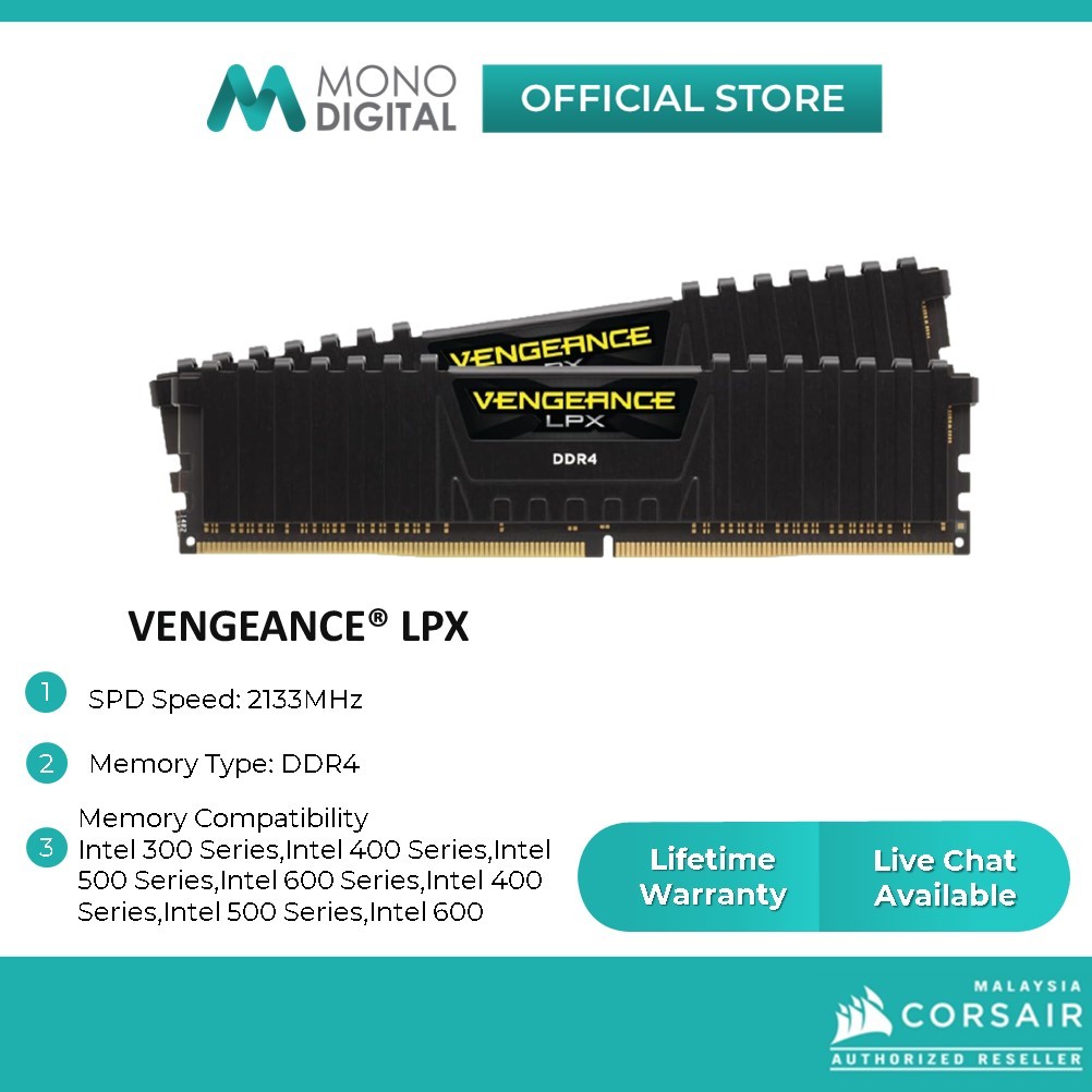 CORSAIR Vengeance LPX 8GB (2 X 4GB) 288-Pin DDR4 SD Produktbild-Vorschau 9