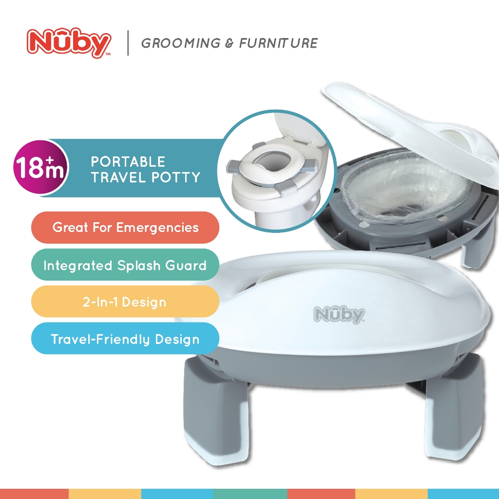 Nuby 2-in-1 Portable Potty Seat Topper, Kids Potty Training NB76512 ...
