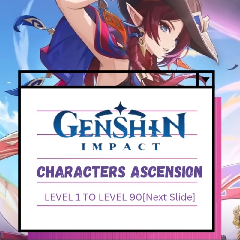 Characters Ascension }} Genshin Impact }} Level up characters! | Shopee ...