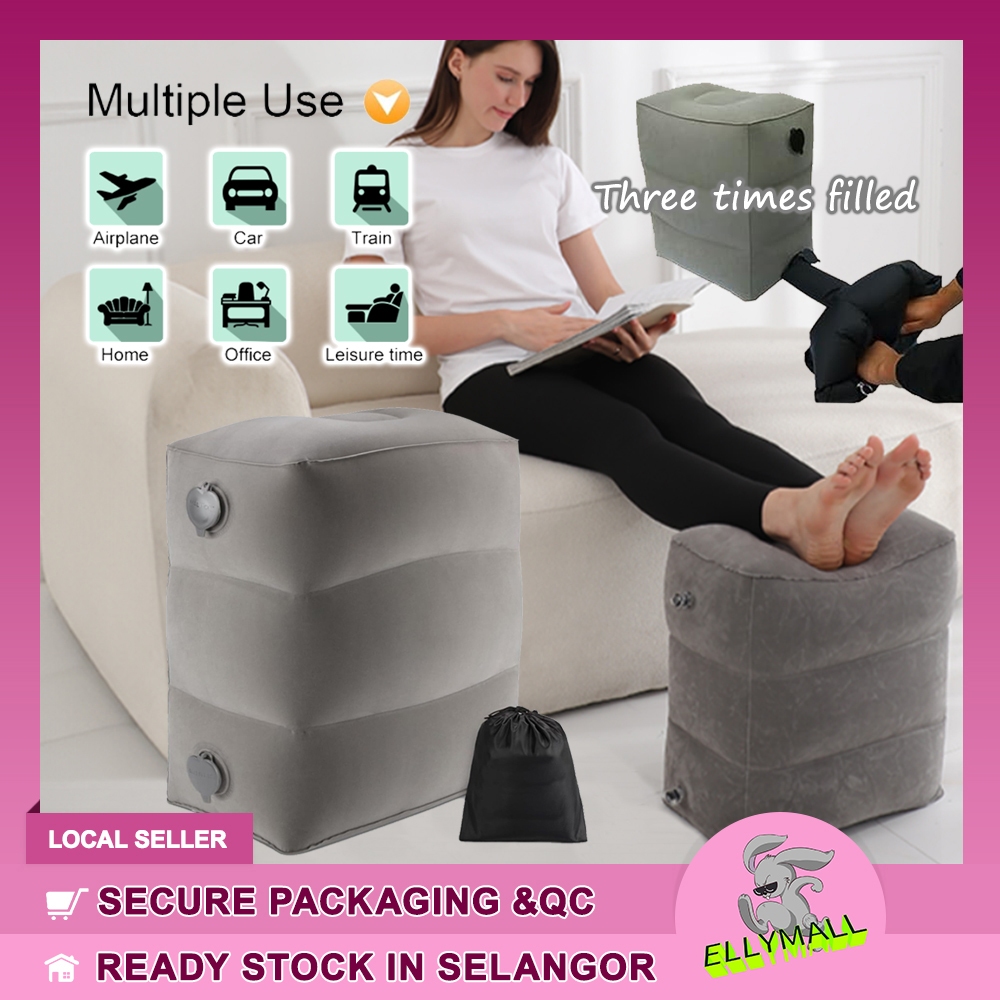 Inflatable Foot rest Leg Pad Adjustable travel Footrest & Pillow ...