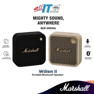 Marshall Willen II Portable Bluetooth Speaker - Black & Brass/Cream