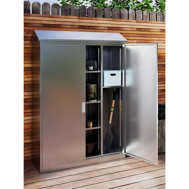 Customized 304 Stainless Steel Outdoor Storage Cabinet Garden Courtyard ...