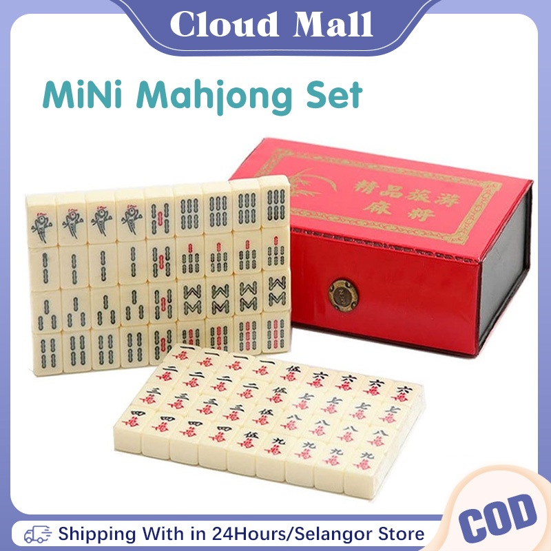 144Pcs MiNi Mahjong Set Chinese Mahjong Mah Jongg Set | Shopee Malaysia