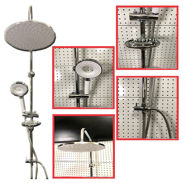 SUS 304 Stainless Steel In-let Shower Post Set Rain Shower + Hand ...