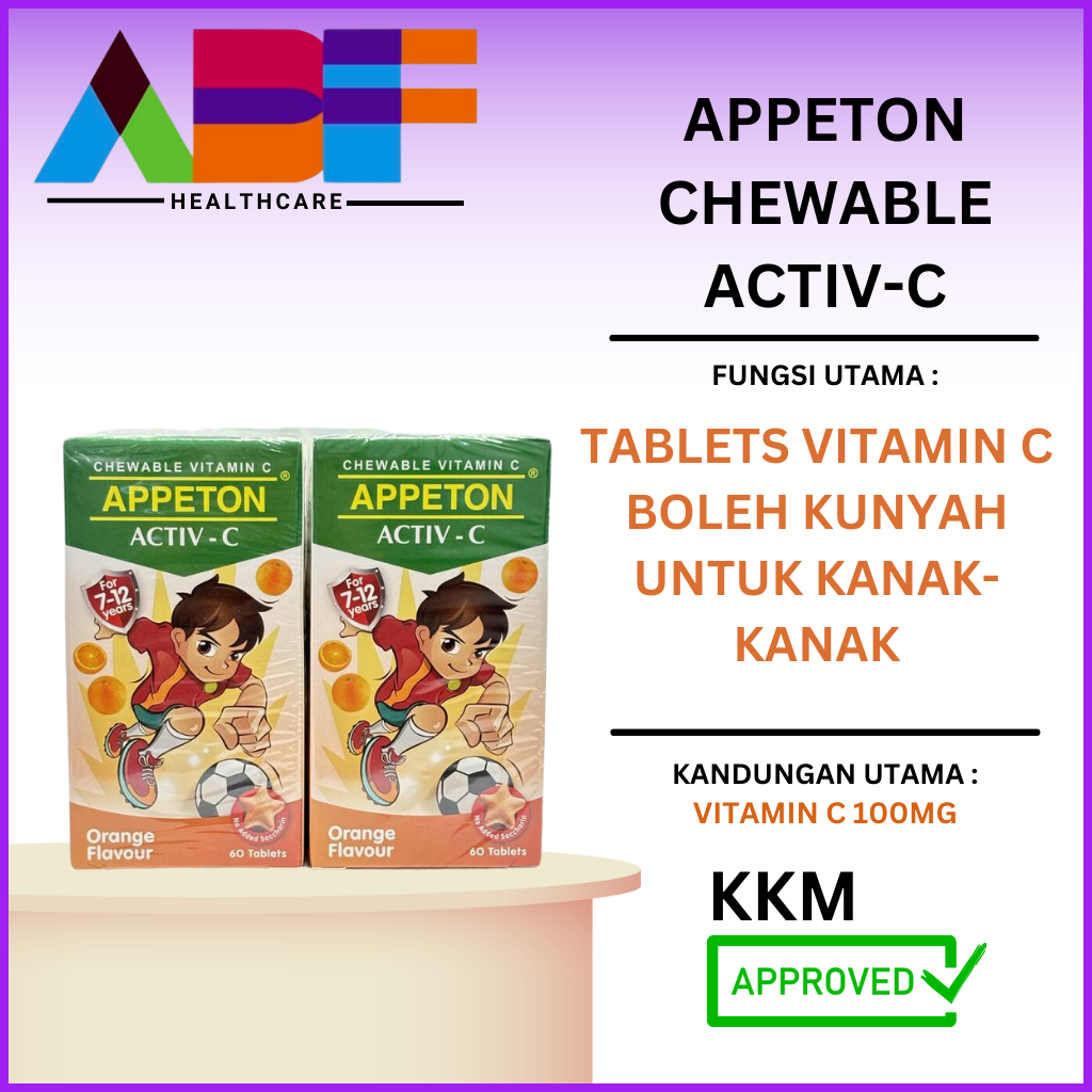 APPETON CHEWABLE VITAMIN C (ACTIV-C) | Shopee Malaysia