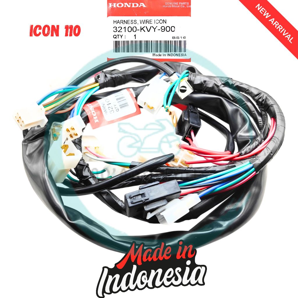 HONDA ICON 110 ICON110 32100 KVY 900 WIRING HARNESS WIRE HARNESS ...