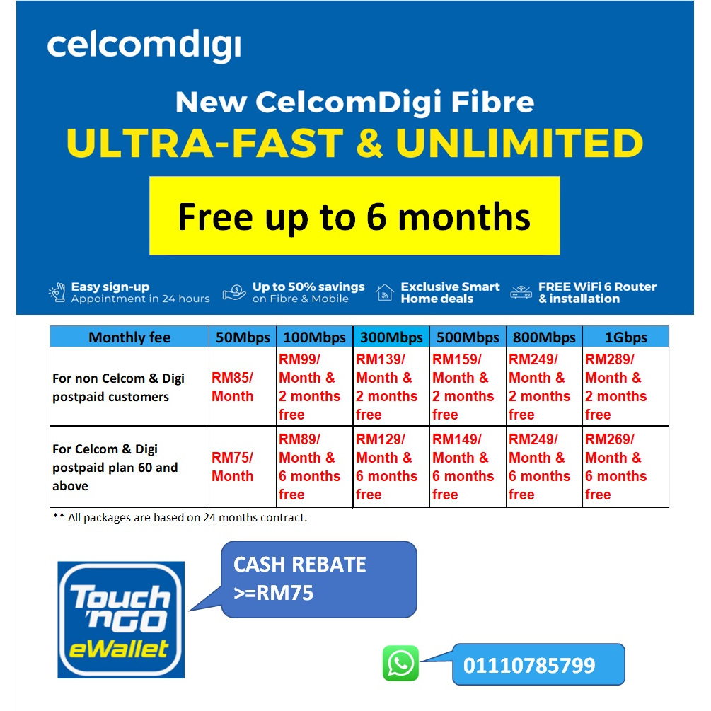 Celcomdigi Fiber Home Fiber Coveage Check & Daftar/Registration ...