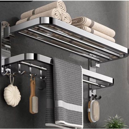 Thickened 304 stainless steel bathroom rack, toilet towel rack ...