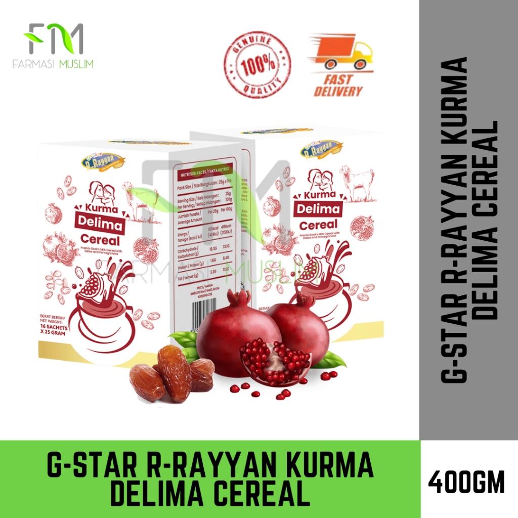 [EXP. DATE: 16-02-2025] G-STAR R-RAYYAN KURMA DELIMA CEREAL 400gm ...