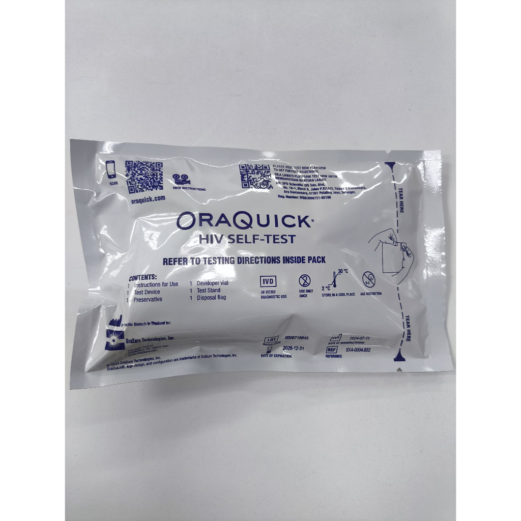 OraQuick Human Immunodeficiency Viruses Self Test Kit 1's BOX (EXP 12/ ...